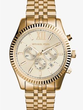 Michael Kors Gold-Tone mens Chronograph Bracelet Watch